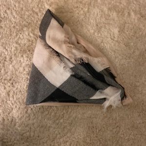 Pink and Grey Sheer Geometric Shawl